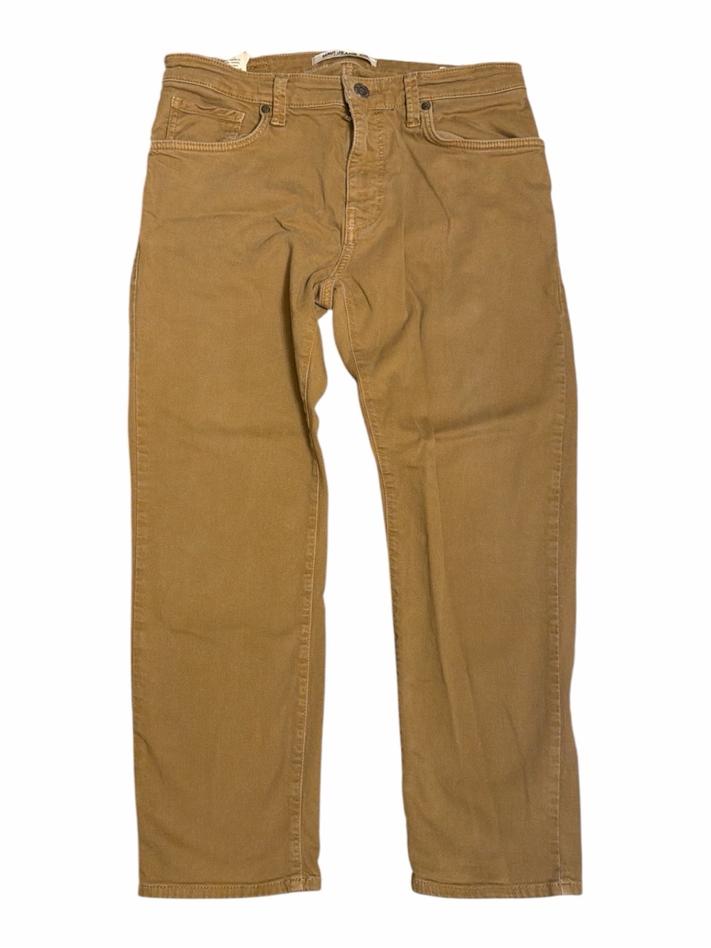 Classic Mavi Zach Men’s Tan Brown Straight Leg Stretch Jeans 34x28